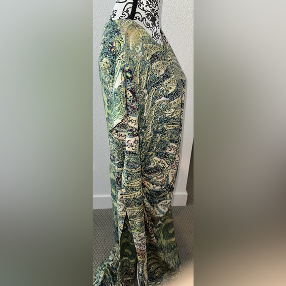 NV Nick Verreos for EVINE Live printed jersey knit "kaftan" maxi dress - Picture 7 of 8